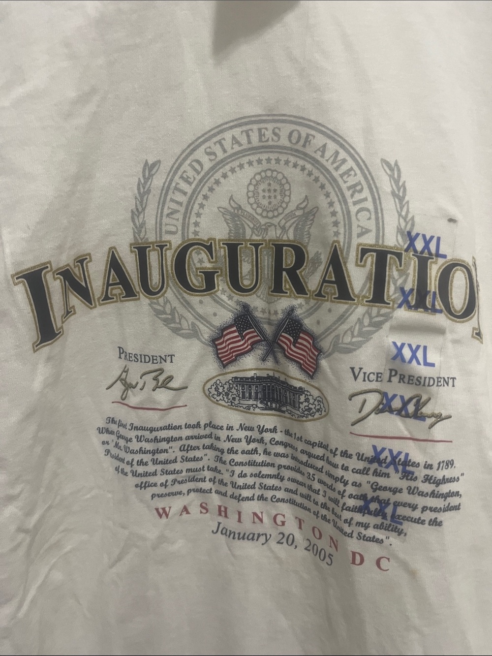 Inauguration Graphic Crew Neck T-Shirt - White
